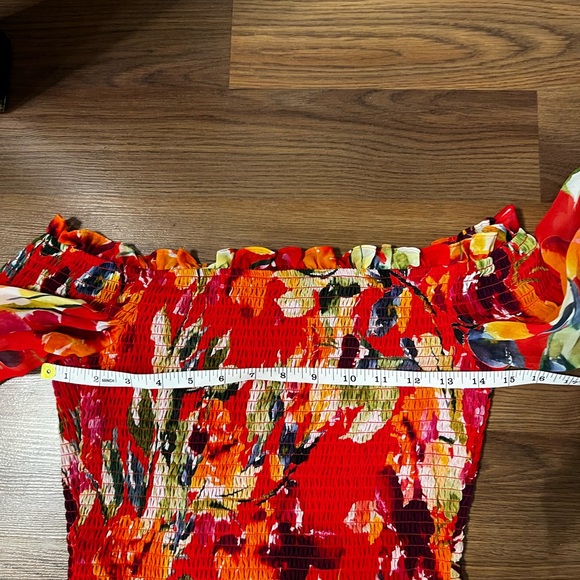 Marciano Off shoulder Bright Floral Dress - Picture 5 of 7